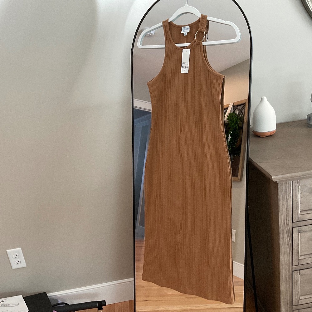Women’s Blue Rain Maxi Ribbed Dress XS